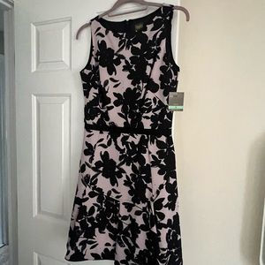 Banded Waist Crepe Dress